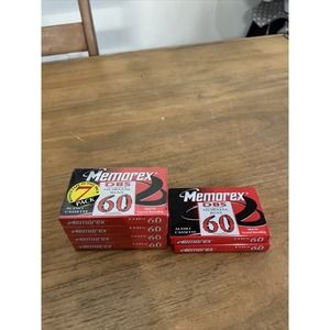 Lot Of 6 Memorex DBS 60 Minute Blank Audio Cassette Tapes Brand New Sealed